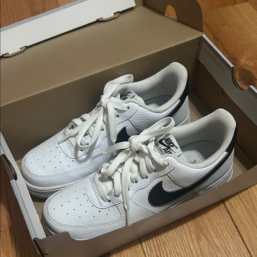 White and Black Air Force 1 Nike Sneakers